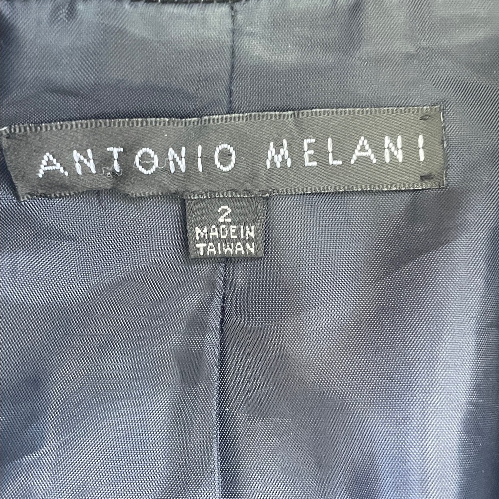 Antonio Melani Deep Navy Three Button‎ Front Blaze Jacket with Contrast Stitch 2 - Picture 6 of 7